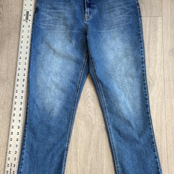 Frye Jeans Women's 10/30 Blue High Rise Crop Cuff Ankle Denim Stretch - Picture 2 of 3